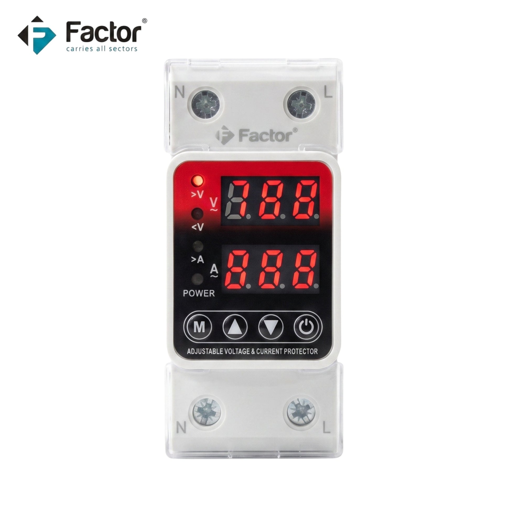 Factor Smart Voltage Protector 63A 2 Pole - 220V | 1 Year Warranty - Zam Zam Store