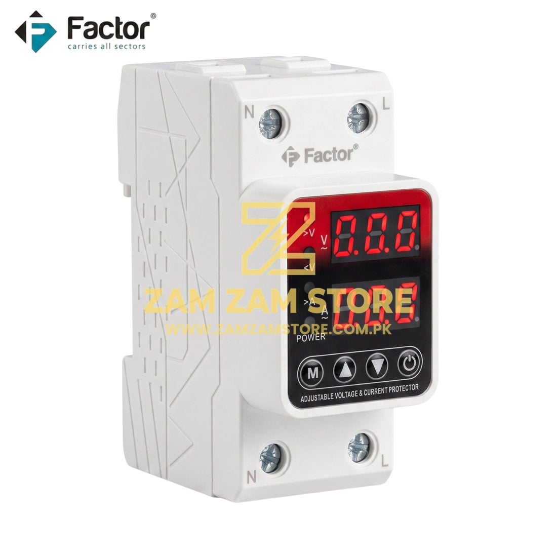 Factor Smart Voltage Protector 63A 2 Pole - 220V | 1 Year Warranty - Zam Zam Store