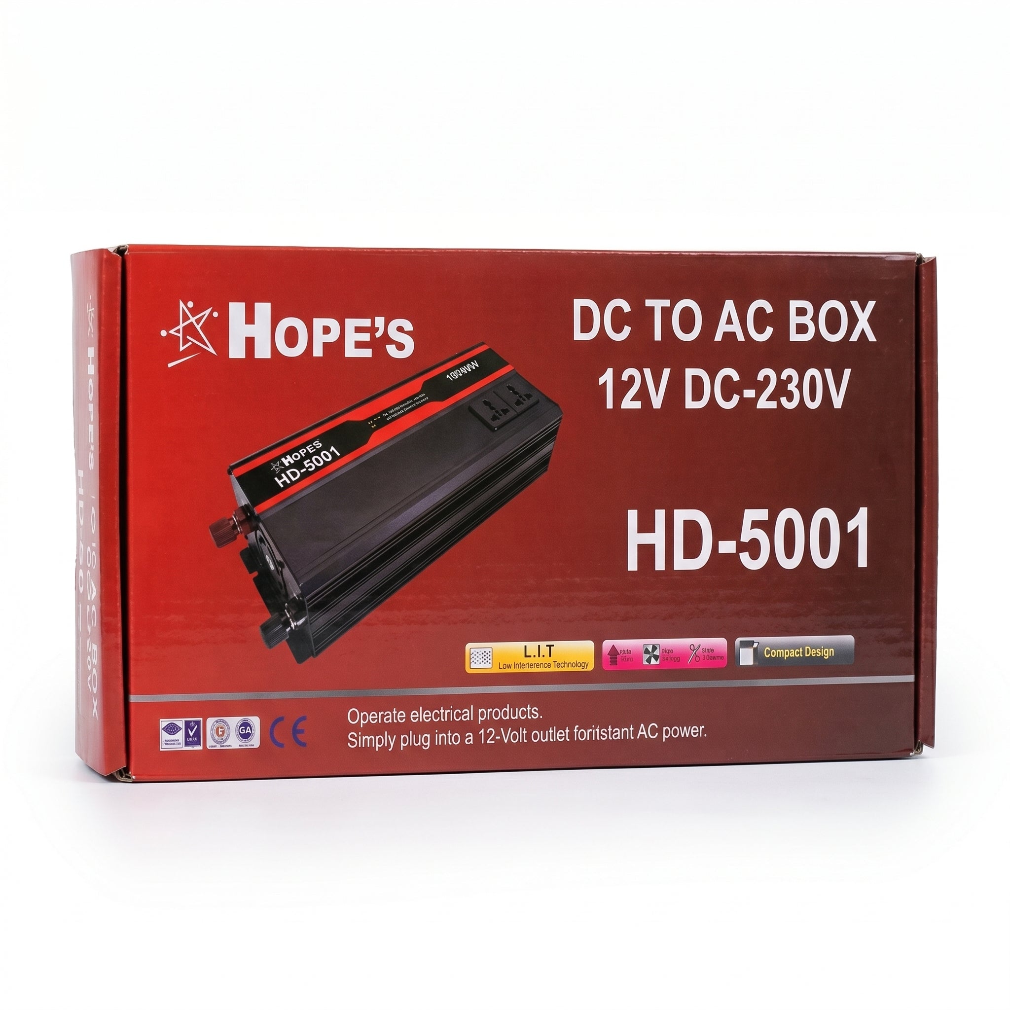 Hopes 5000W DC 12V to AC 220V Power Inverter with Display - Zam Zam Store