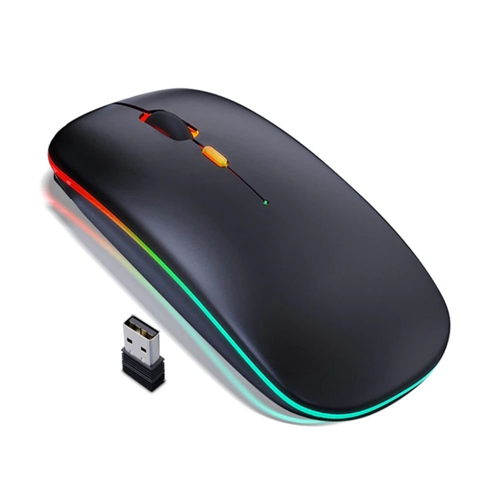 HP Original Wireless RGB Rechargeable Bluetooth Slim Mouse with 480mAh Battery – Black - Zam Zam Store