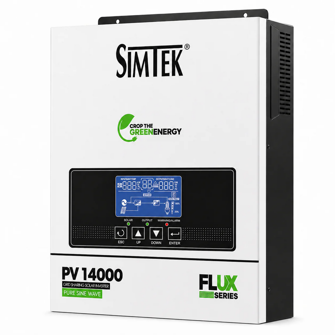 Simtek Flux Series PV 9000 with Real Time Grid Sharing (Battery Less)