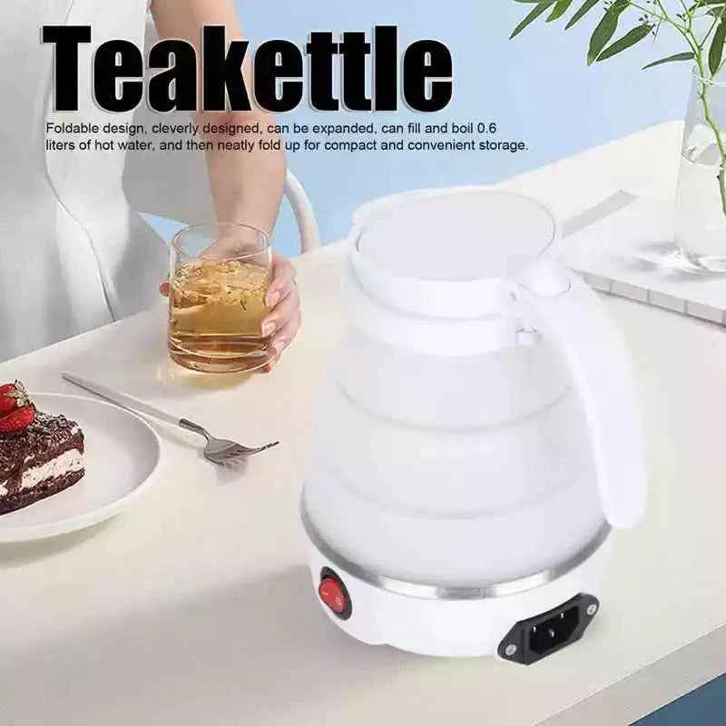 Silver Crest 0.7L Foldable Electric Travel Kettle – 600W White