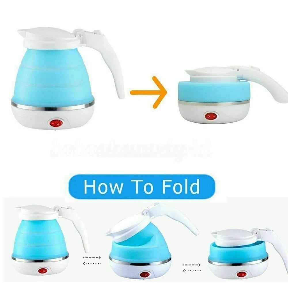 Silver Crest 0.7L Foldable Electric Travel Kettle – 600W White