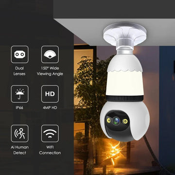 WiFi 3MP Smart Bulb Night Color Camera - 3 Month warranty