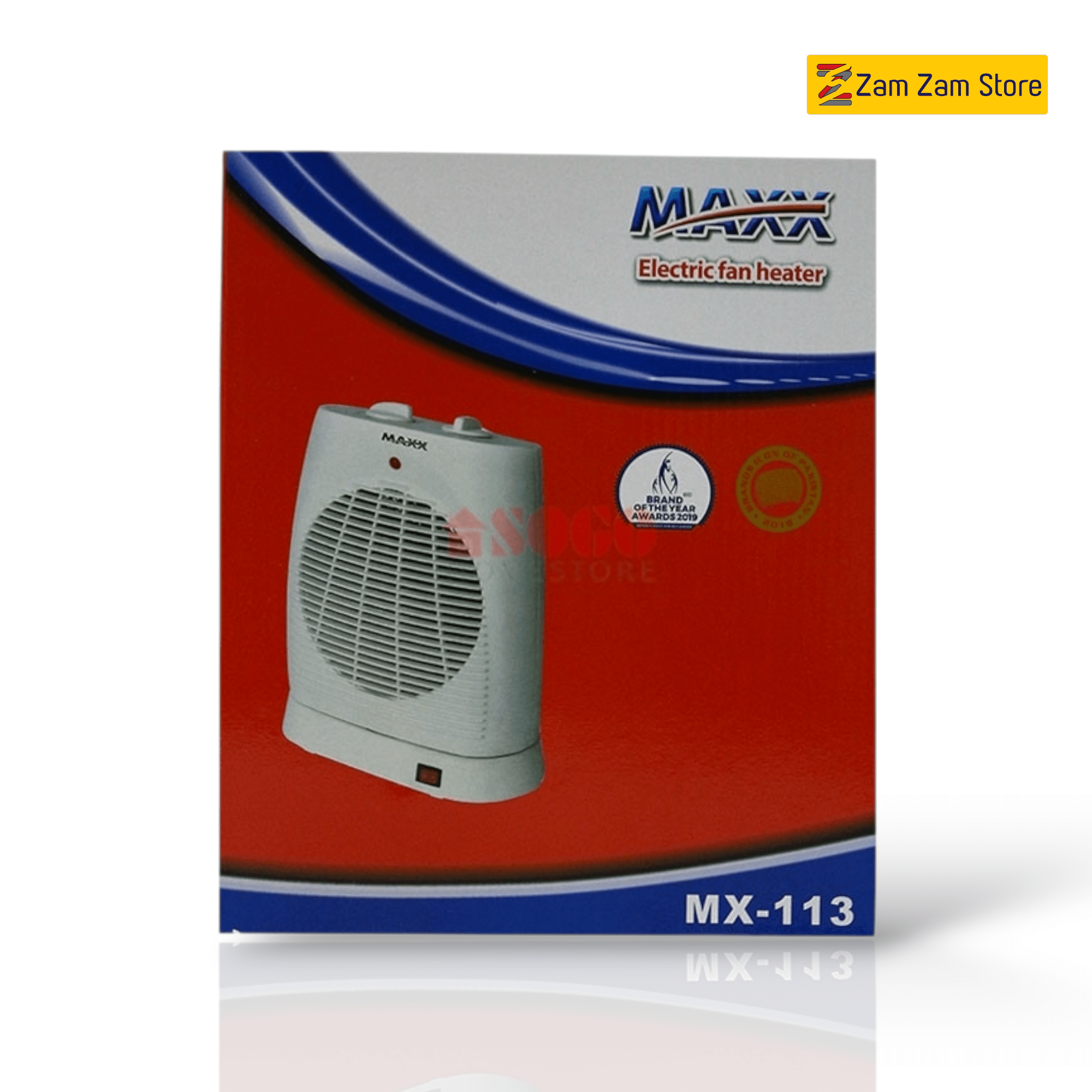 MAXX Electric Fan Heater MX-113 (Cool / Warm / Hot – 2000W) - Zam Zam Store