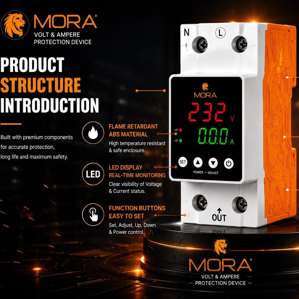 MORA 80A Smart Voltage Protector by Mora Bulgaria with Time Delay - Zam Zam Store