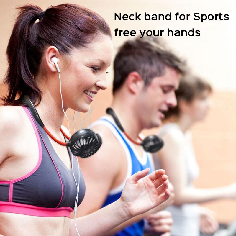 Neck Fans Mini Portable Outdoor Fan Personal Battery Operated Neckband Fan - Portable Cooling Device - Zam Zam Store