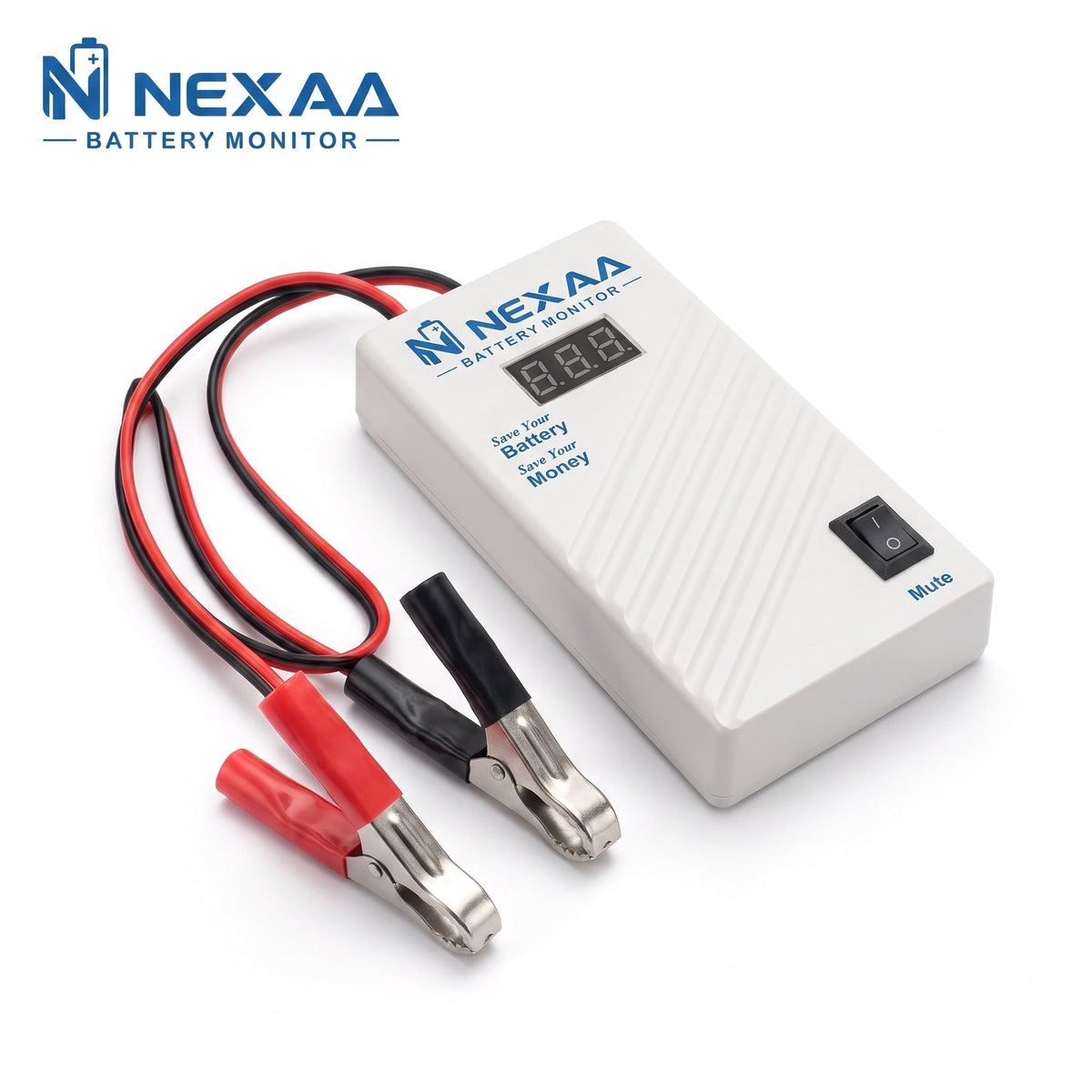 NEXAA 12V Battery Monitor – Low Battery Voltage Warning & Buzzer Alarm - Zam Zam Store