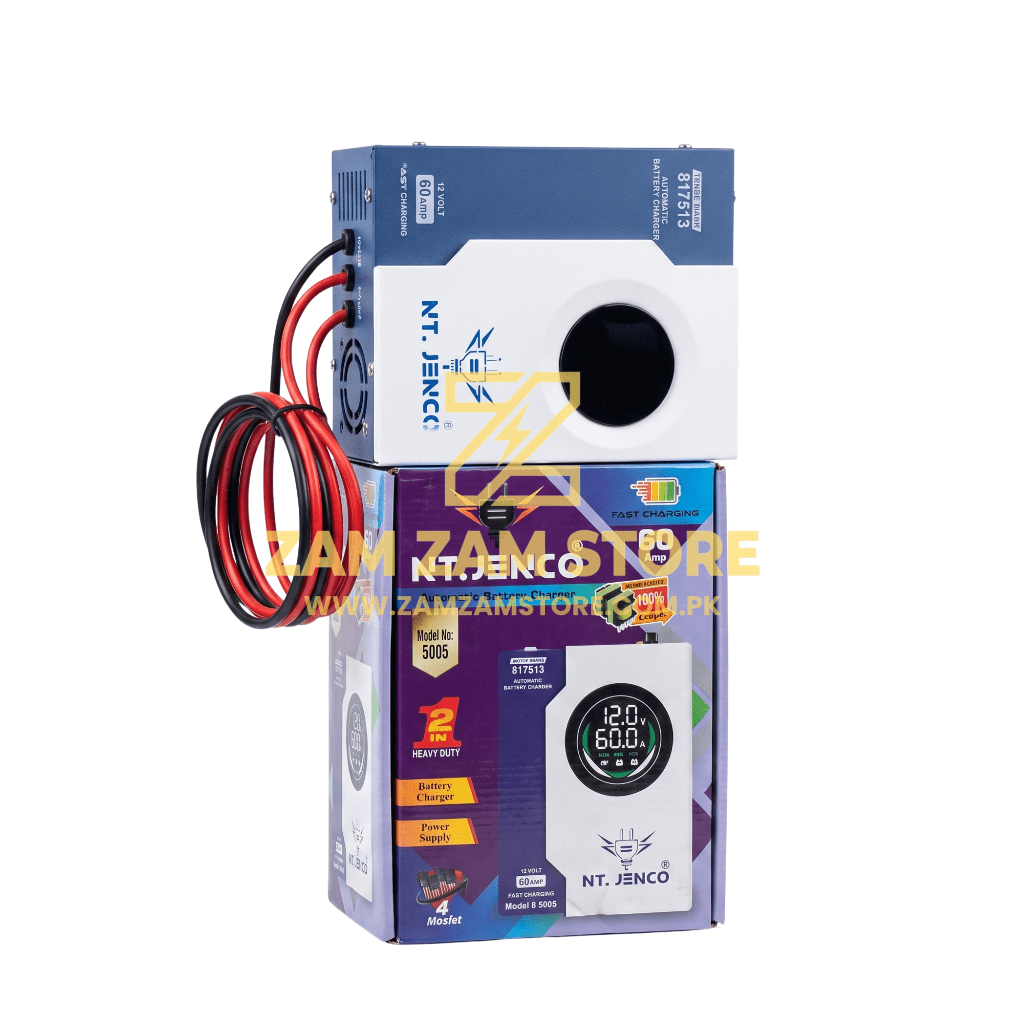 NT JENCO 12V 60A Automatic Battery Charger for Tubular/Lithium Batteries - Zam Zam Store