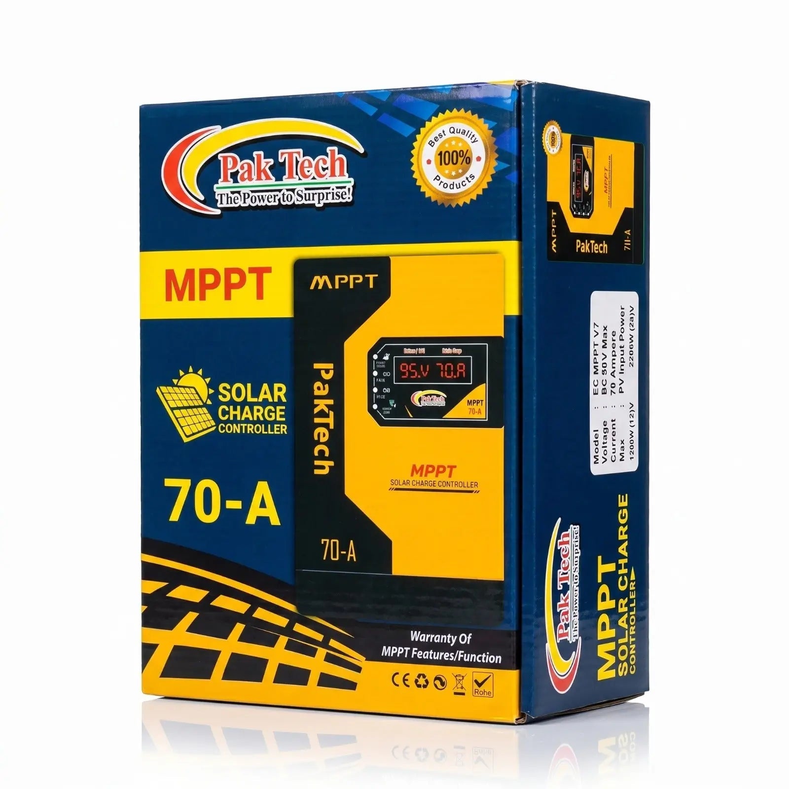 Paktech MPPT Controller 70AMP 2025 Model | Non Hybrid - Zam Zam Store
