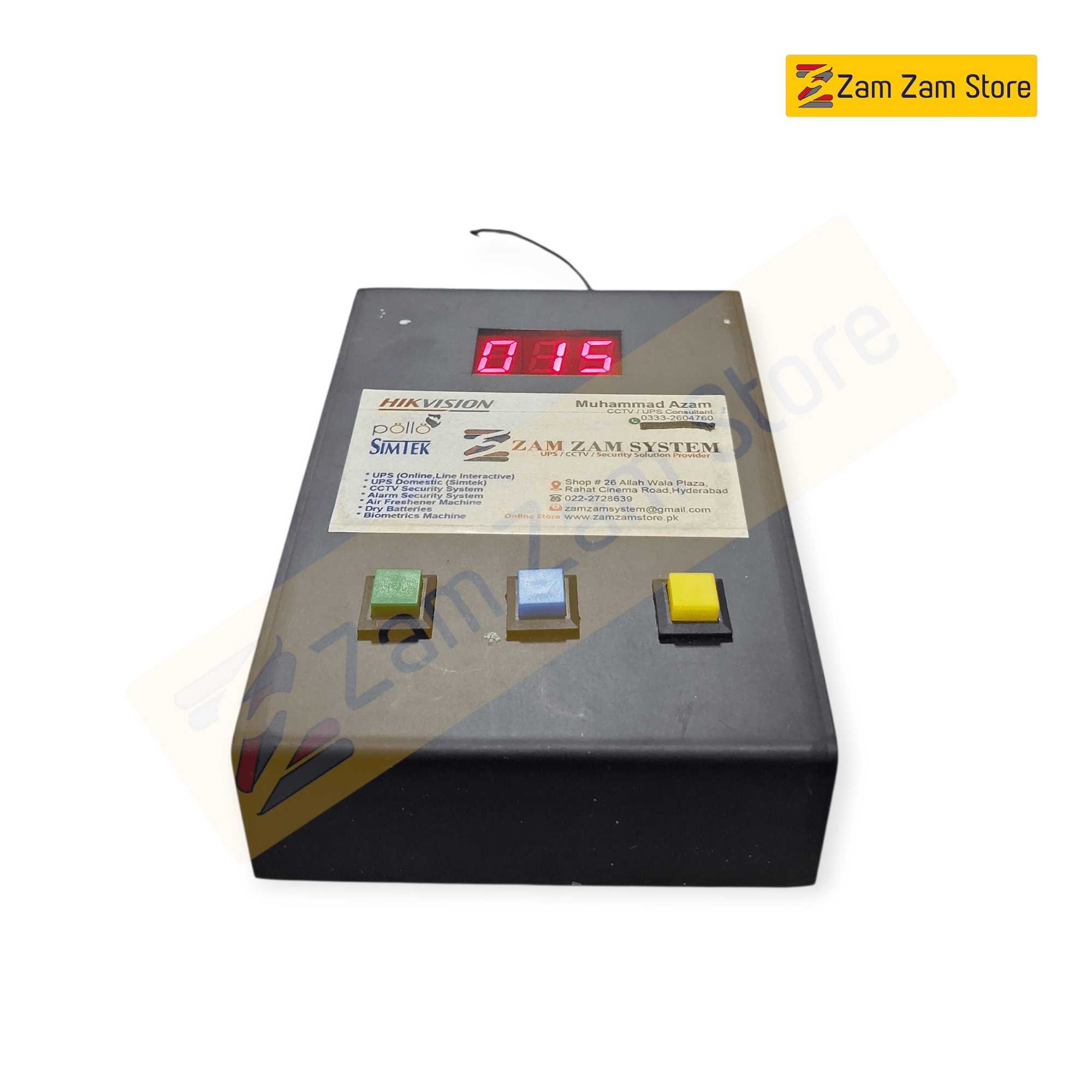 Patient Ticket Counter System – 3 Digit Display (Wired QMS) - Zam Zam Store