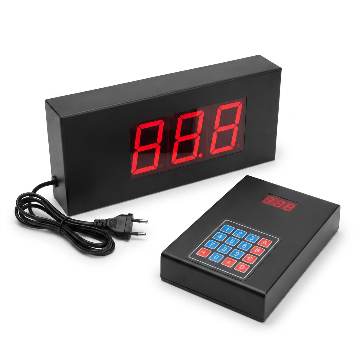 Patient Ticket Counter System – 3 Digit Display (Wired QMS Cat6) Random Control - Zam Zam Store