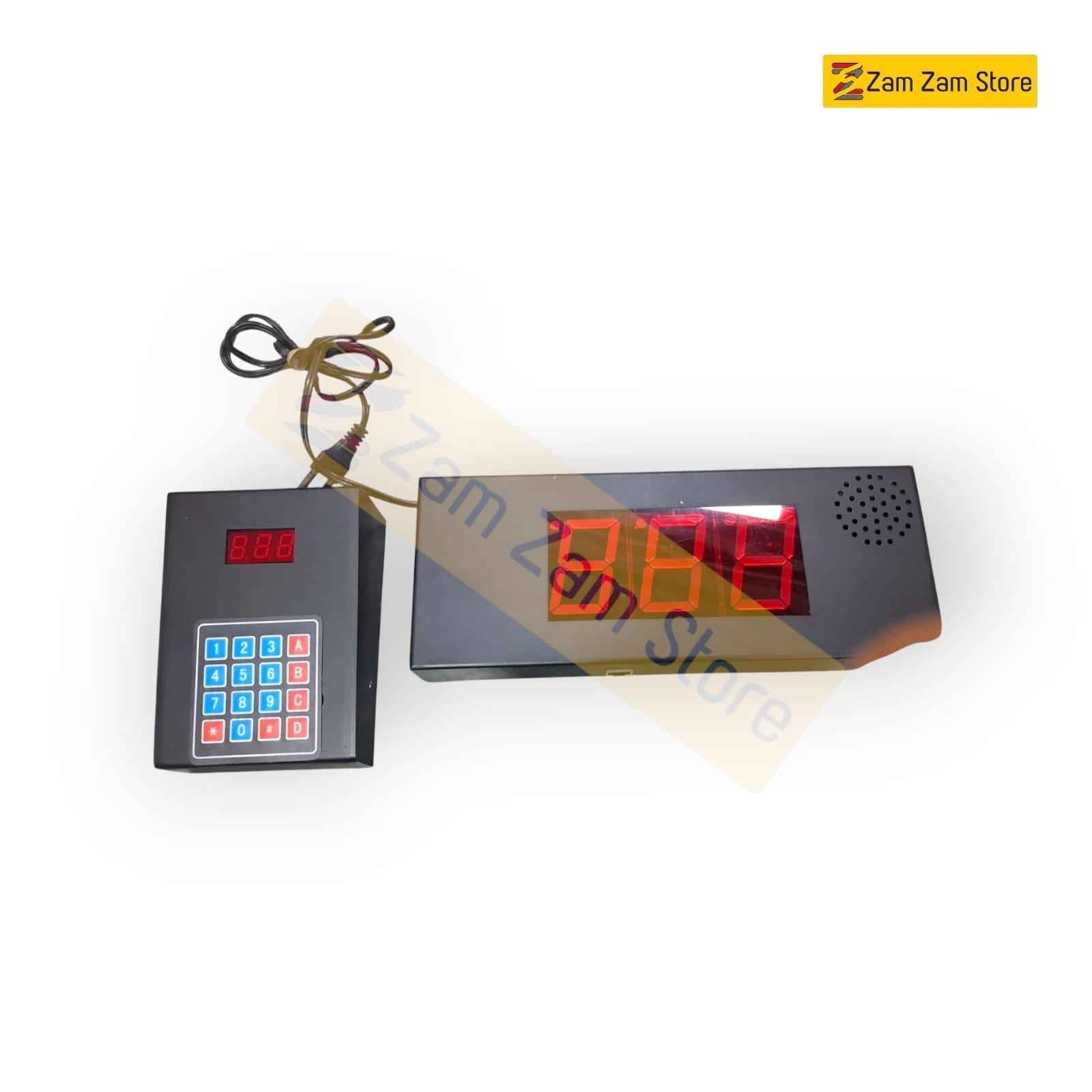 Patient Ticket Counter System – 3 Digit Display (Wired QMS) Random Control - Zam Zam Store