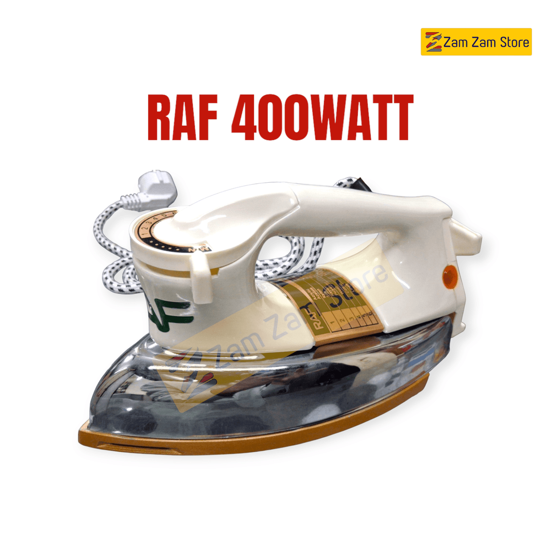 RAF 400W Electric Energy Saving Iron - 1 year Element warranty. Free delivery - Zam Zam Store