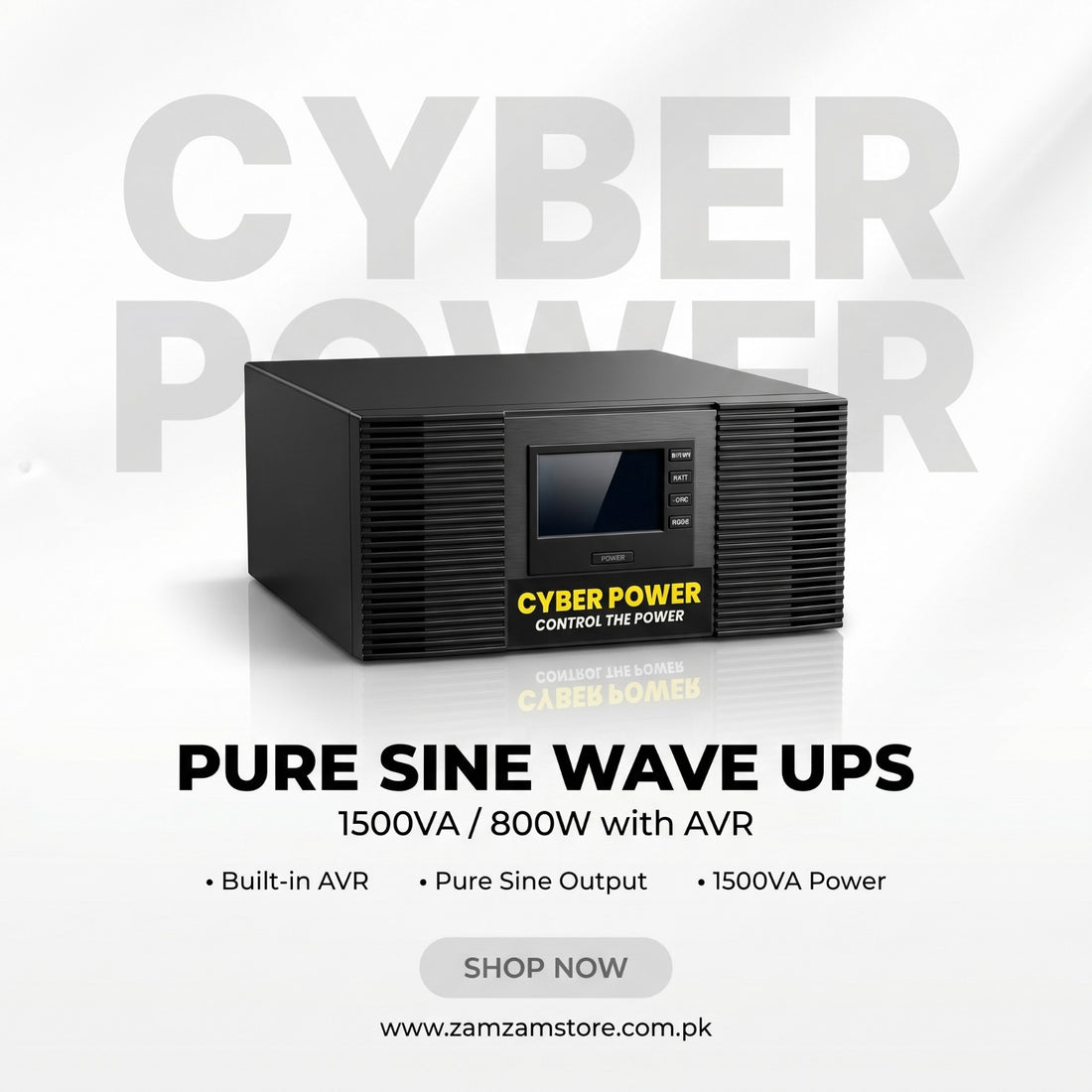 CyberPower Pure Sine Wave UPS 1500VA 800W with AVR (Stabilizer)