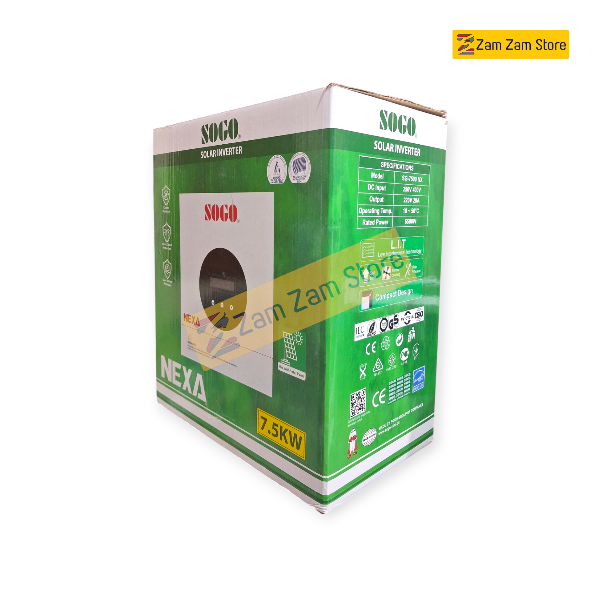 SOGO Solar Inverter 7.5KW NEXA - 1 year warranty