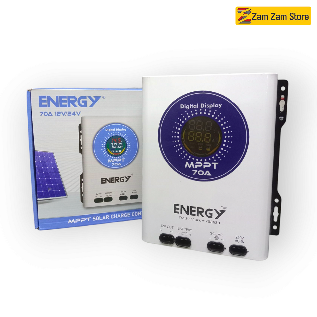 Energy Hybrid MPPT Solar Charge Controller 70A | with Digital LCD Display - Zam Zam Store