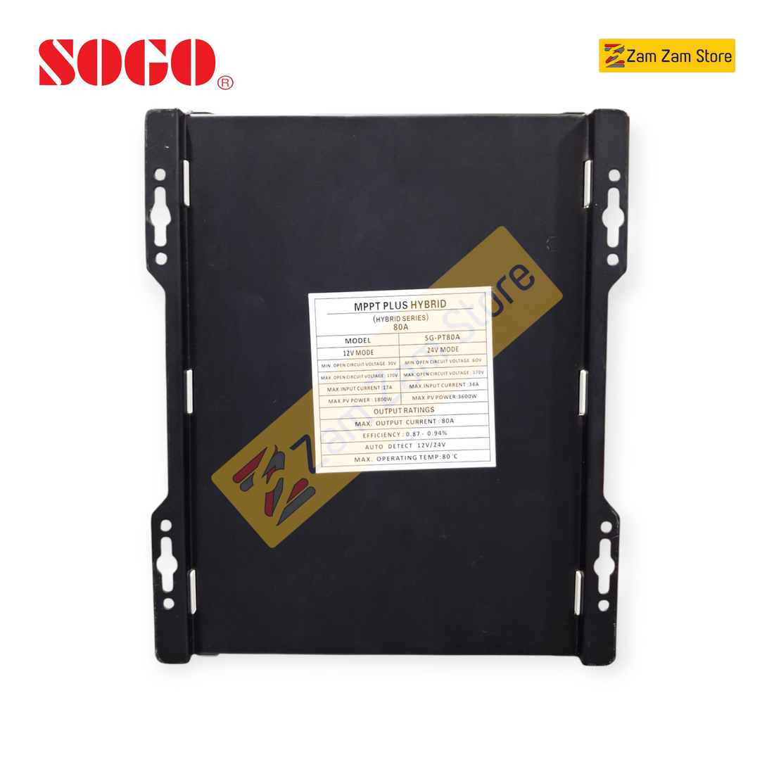 SOGO 80A MPPT Hybrid Solar Charge Controller - 3 Panel Support