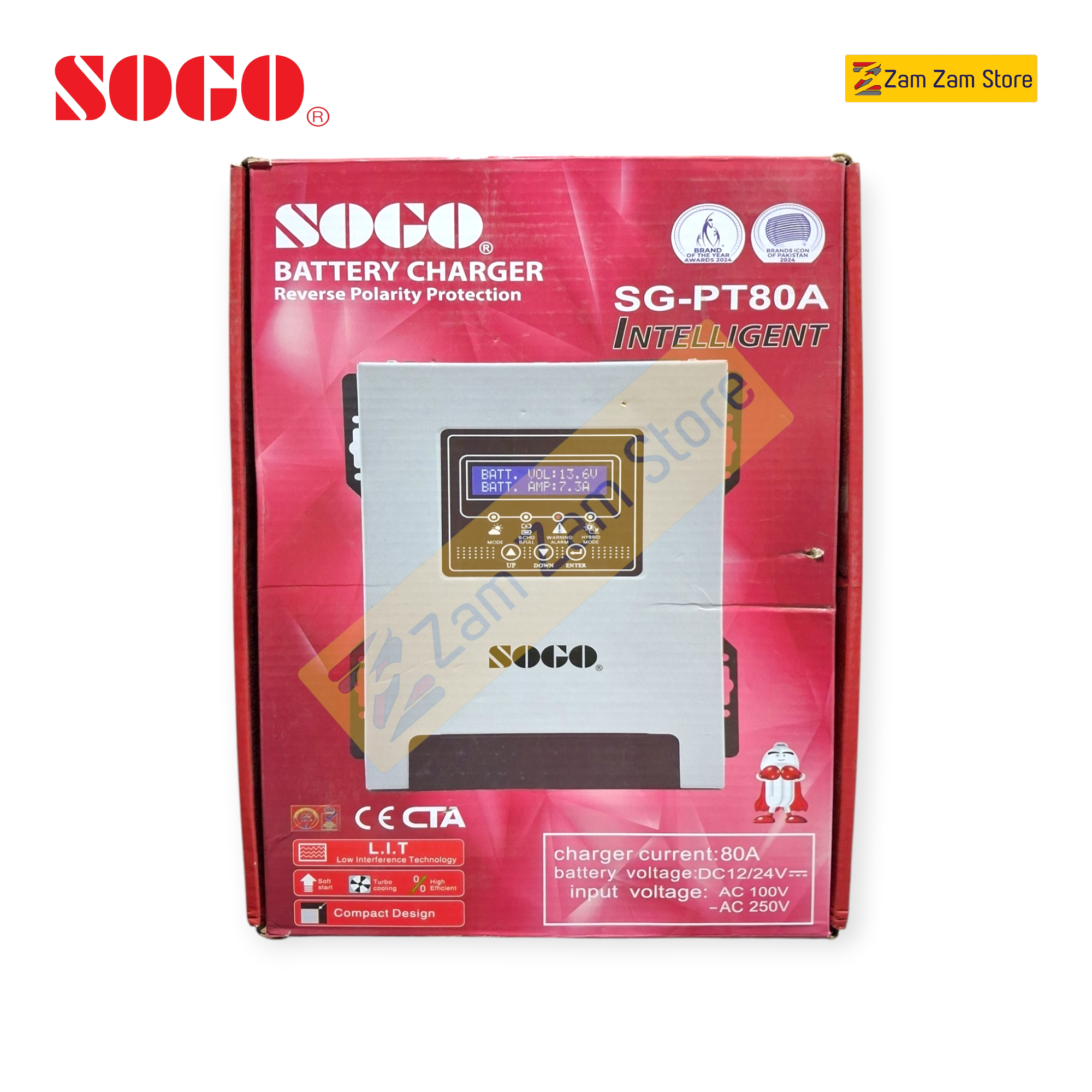 SOGO 100A MPPT Hybrid Solar Charge Controller - 3 Panel Support