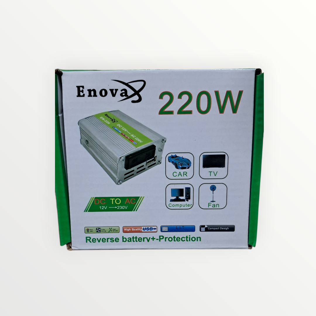 Enova 220 Watt DC to AC Inverter | 12V to 220V