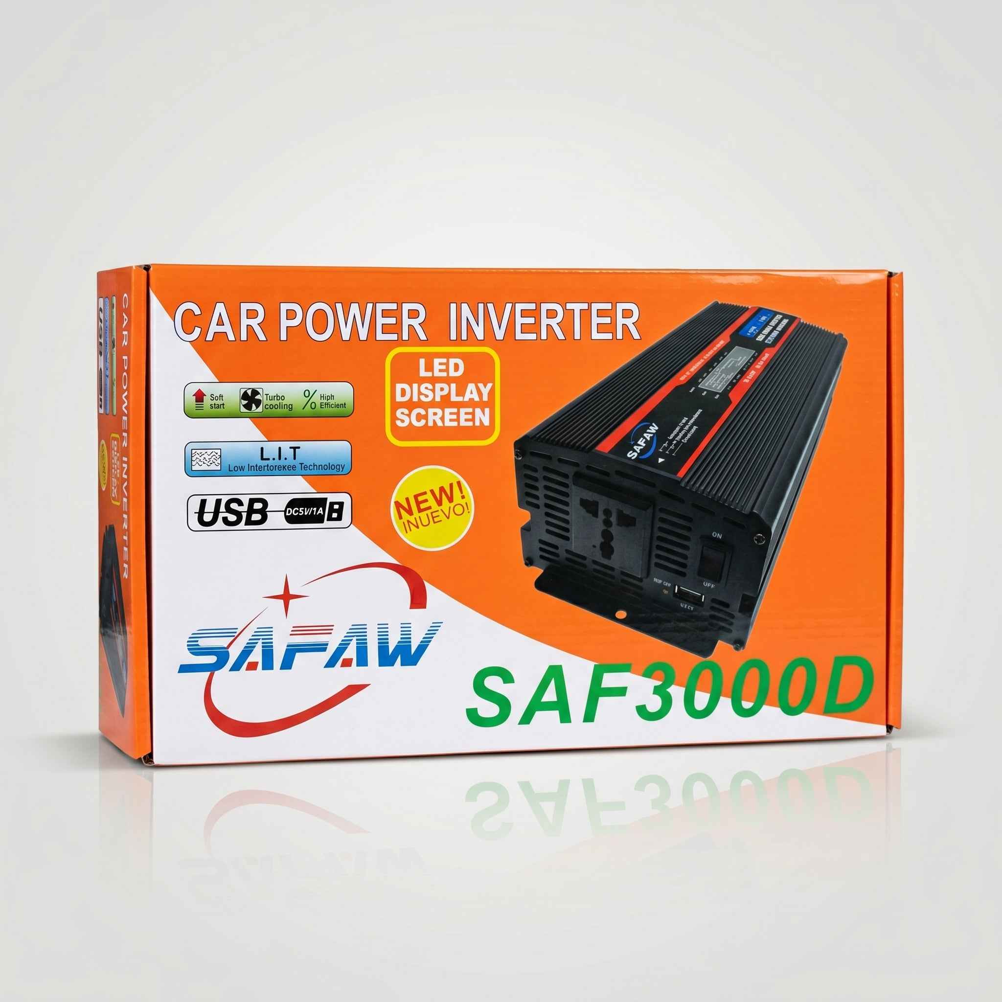 SAFAW 3000W Inverter 12V to 220V With Screen - Zam Zam Store