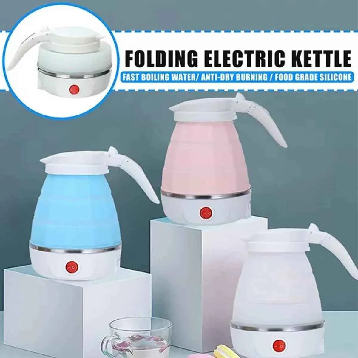 Silver Crest 0.7L Foldable Electric Travel Kettle – 600W White - Zam Zam Store