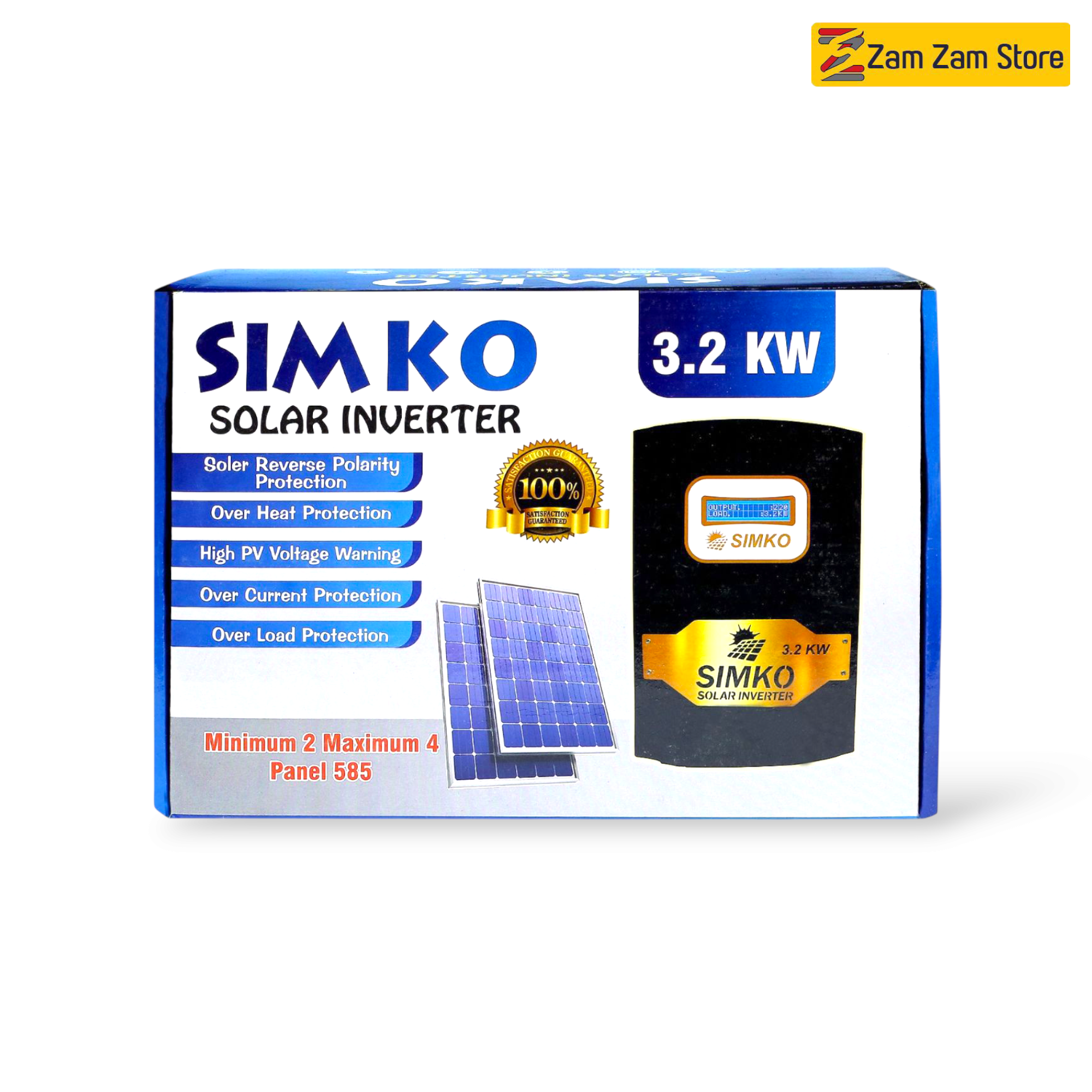 SIMKO 3.2KW PV Inverter Without battery Solar inverter - For 1 Hp Water motor - 2-4 Panel Support - Zam Zam Store