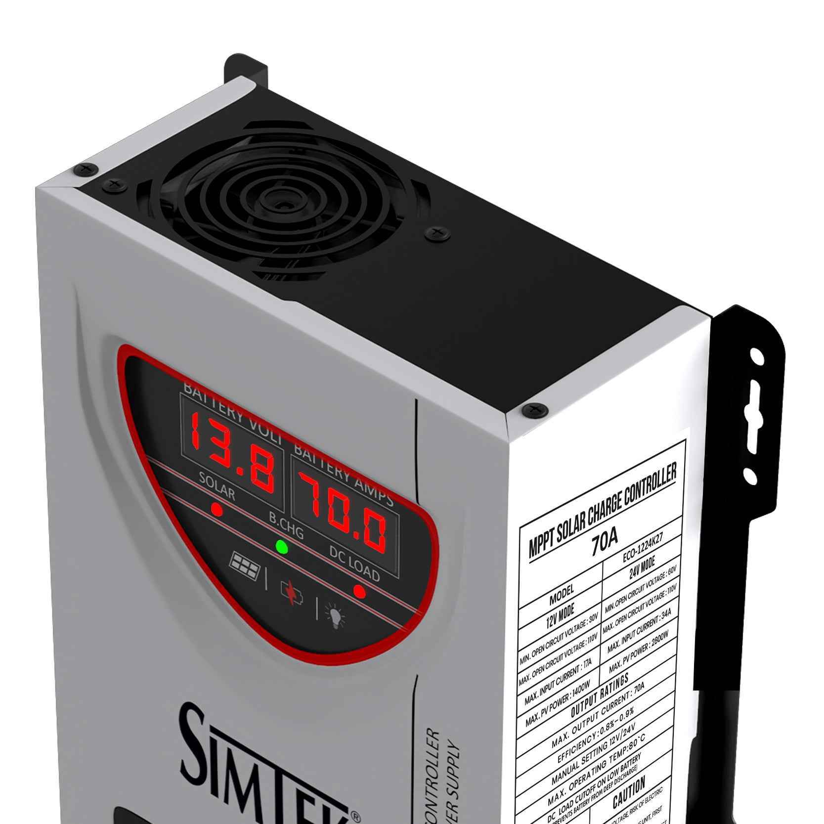 Simtek Eco Series DC King 70A NON HYBRID MPPT | Works With/Without Battery - 1 year warranty - Free Delivery - Zam Zam Store