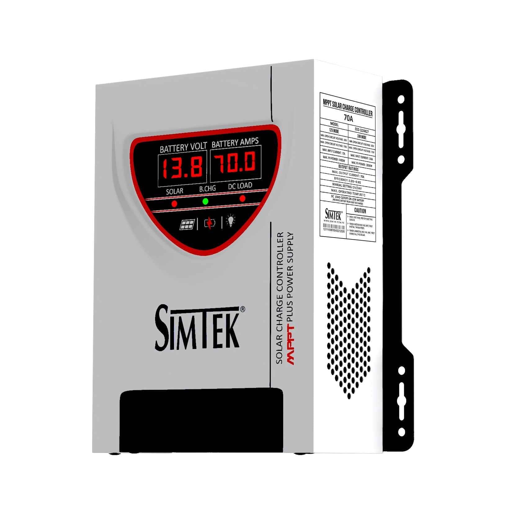Simtek Eco Series DC King 70A NON HYBRID MPPT | Works With/Without Battery - 1 year warranty - Free Delivery - Zam Zam Store