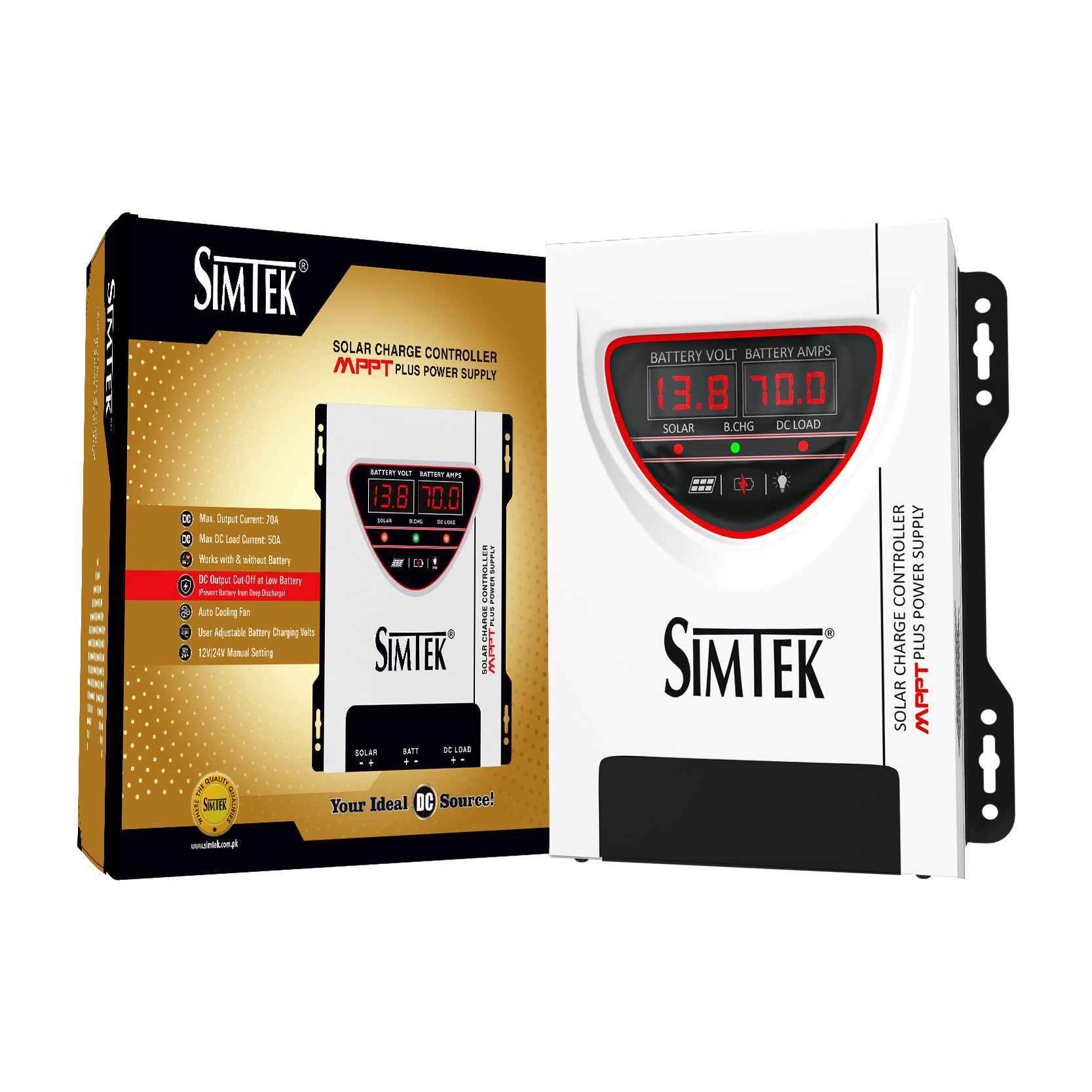 Simtek Eco Series DC King 70A NON HYBRID MPPT | Works With/Without Battery - 1 year warranty - Free Delivery - Zam Zam Store
