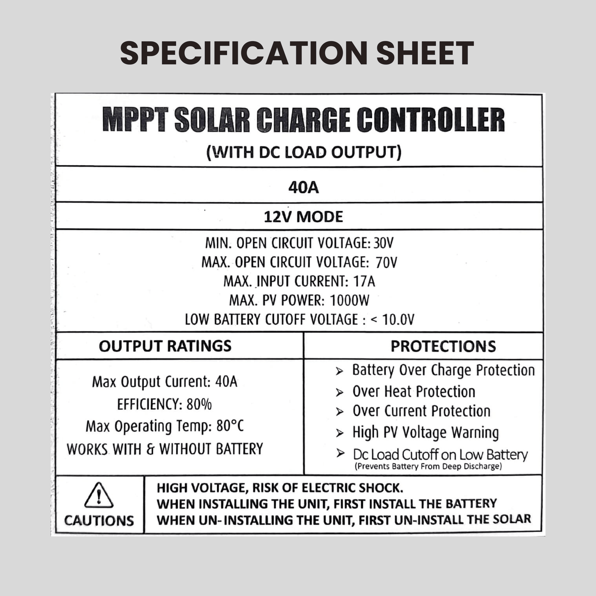 Simtek Planet40-40A MPPT Solar Charge Controller - 6 Months Warranty - Zam Zam Store
