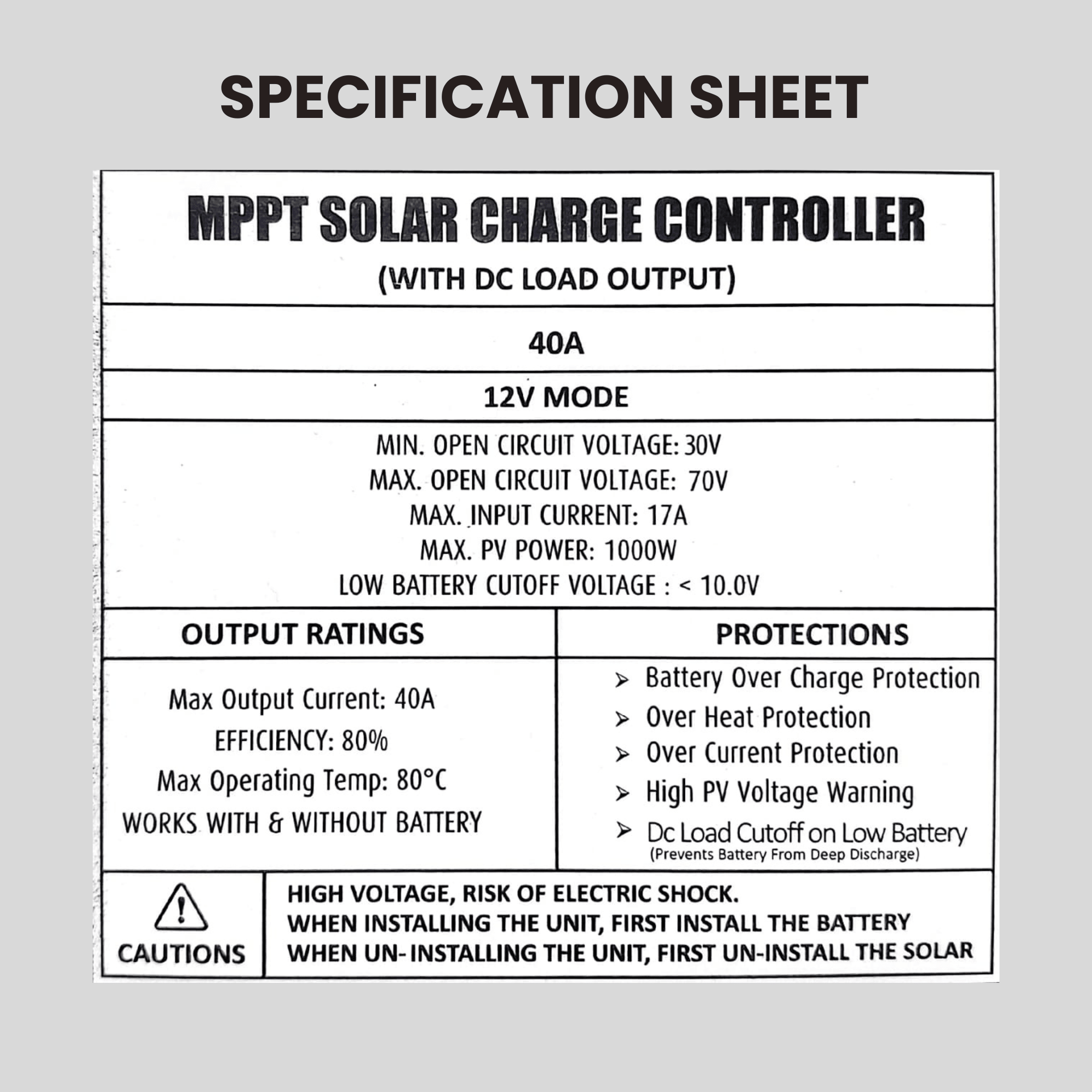 Simtek Planet40-40A MPPT Solar Charge Controller - 6 Months Warranty - Zam Zam Store