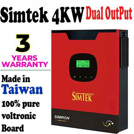 Simtek SIMRON (DUAL) 4KW-24V Solar Inverter - Zam Zam Store