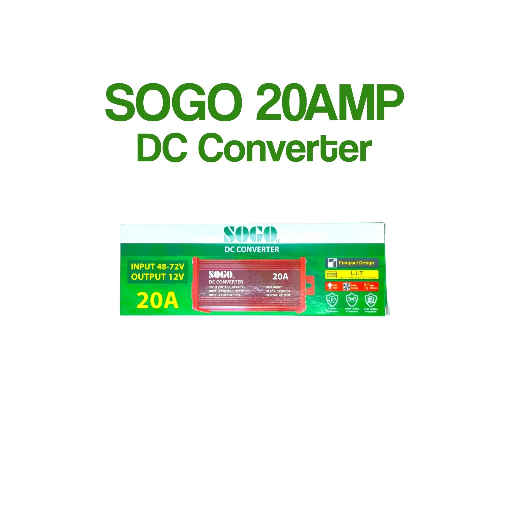 SOGO 20A DC Converter | High-Power 48V to 72V Input Voltage Converter (15A Max Load) - Zam Zam Store