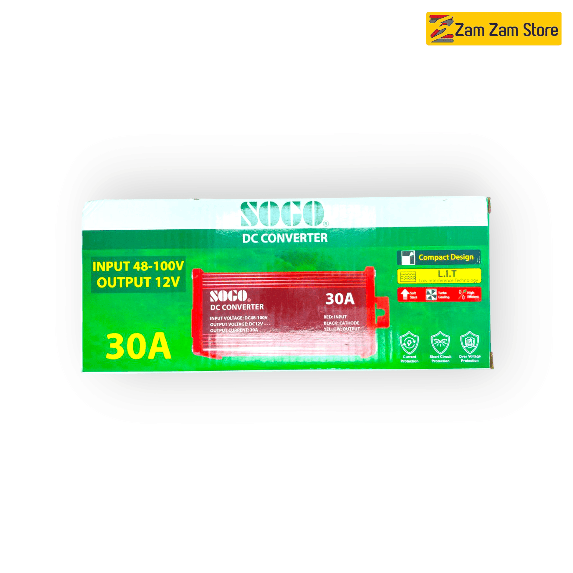 SOGO 30A DC Converter | High-Power 48V to 100V Input Voltage Converter (30A Max Load) - Zam Zam Store
