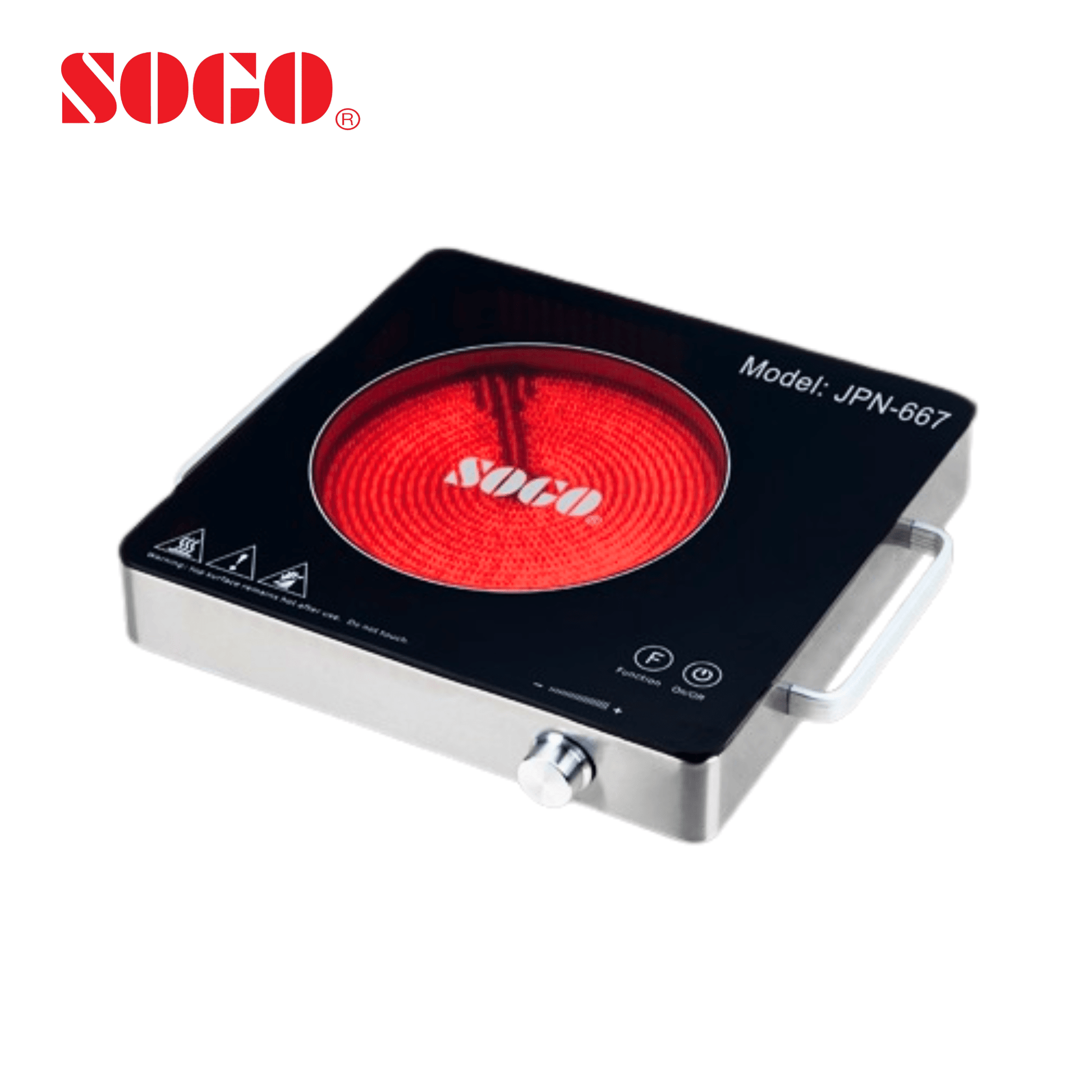 SOGO Electric Stove JPN-667 | 2000W Ceramic Dual Control - Zam Zam Store