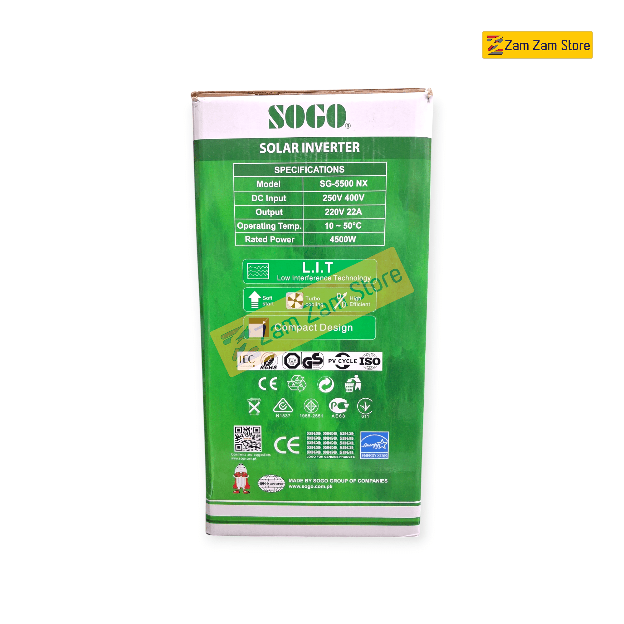 SOGO Solar Inverter 5.5KW NEXA - 1 year warranty - Zam Zam Store