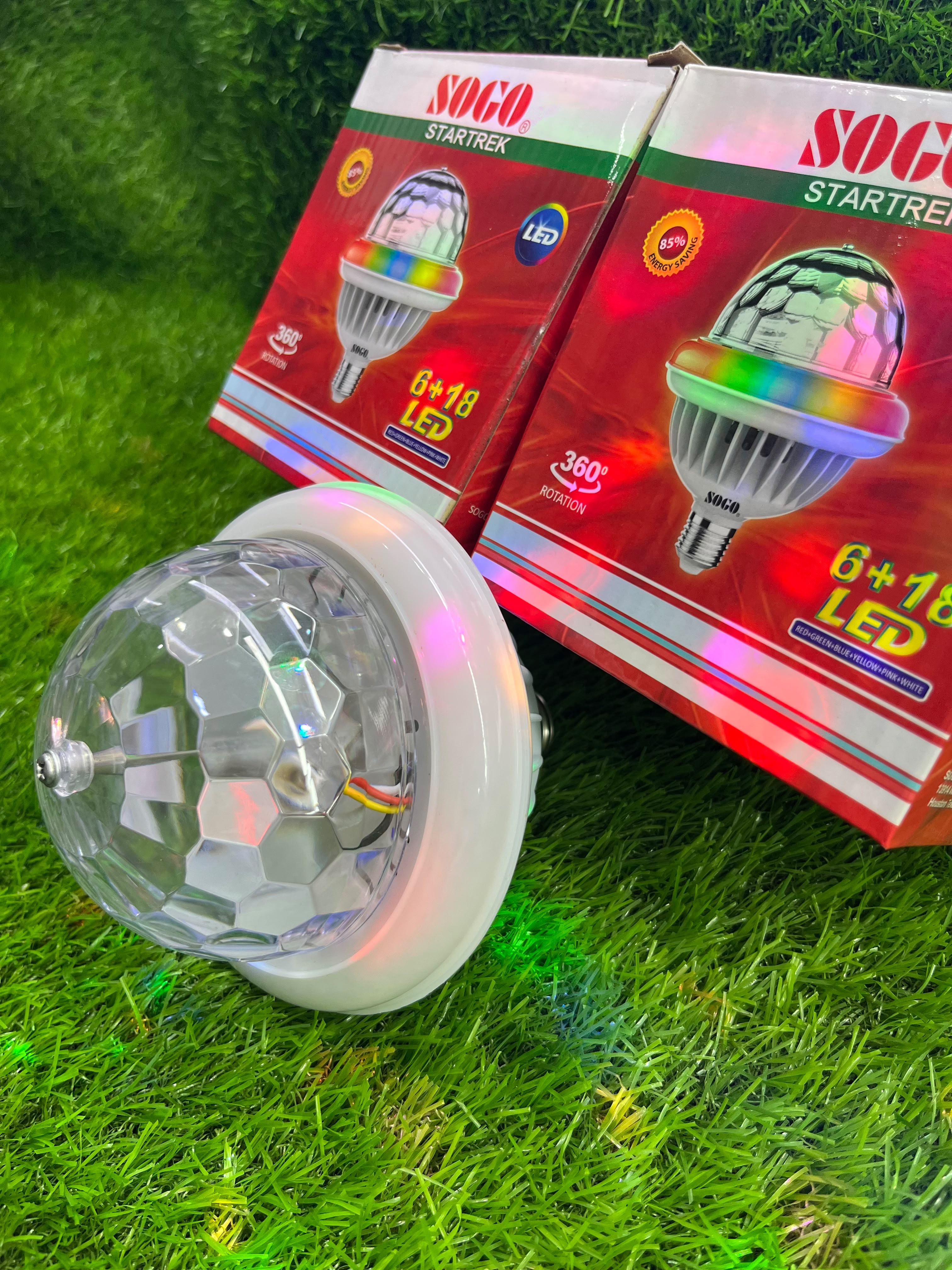 SOGO Star Trek 360° Rotating LED Lighting Bulb | 6+18 LED - Zam Zam Store