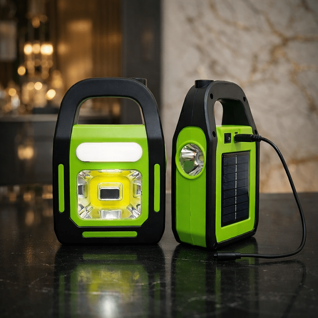 Solar Rechargeable 3-in-1 Emergency Light - Hurry Bolt Portable LED Work Light, Torch & Power Bank - Zam Zam Store