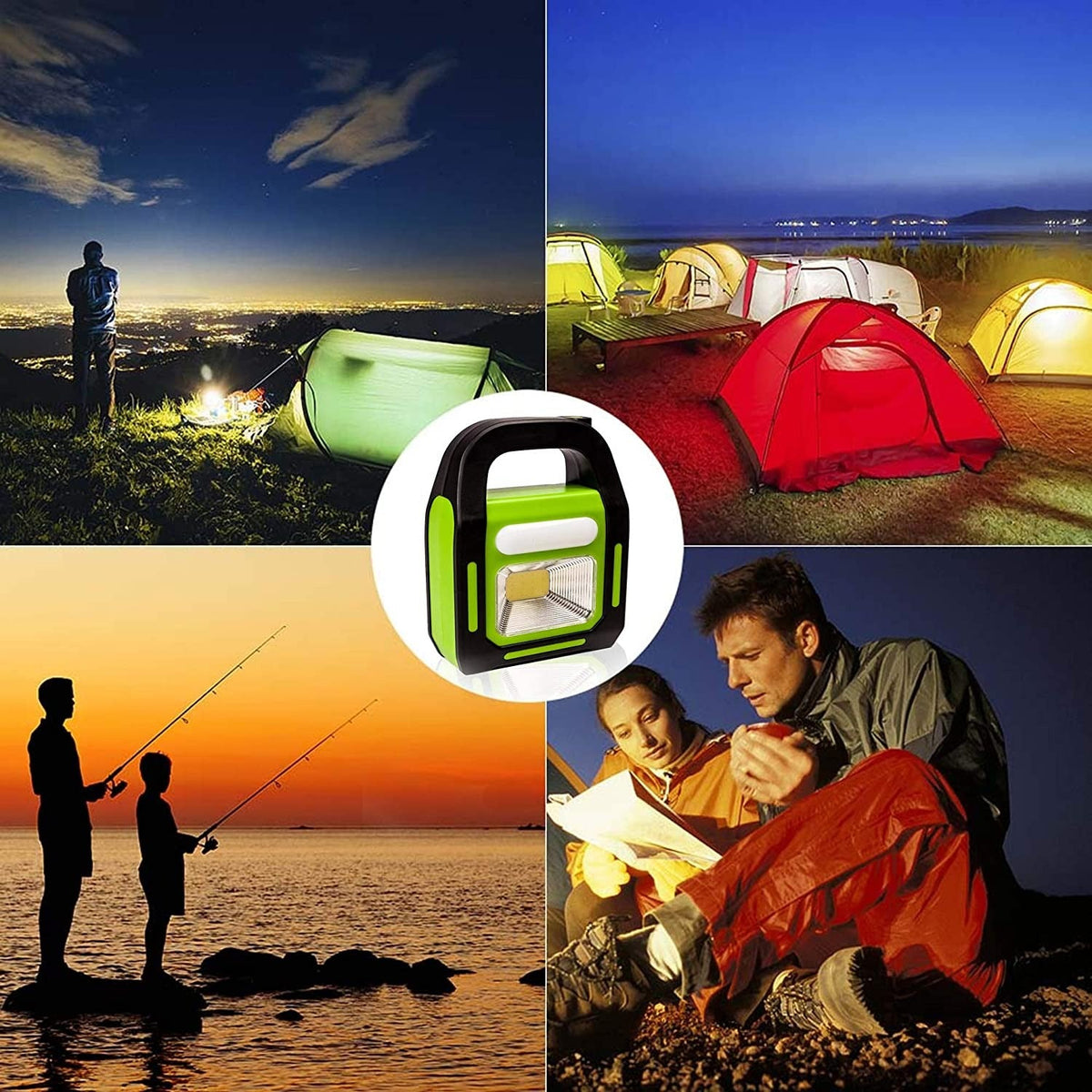 Solar Rechargeable 3-in-1 Emergency Light - Hurry Bolt Portable LED Work Light, Torch & Power Bank - Zam Zam Store