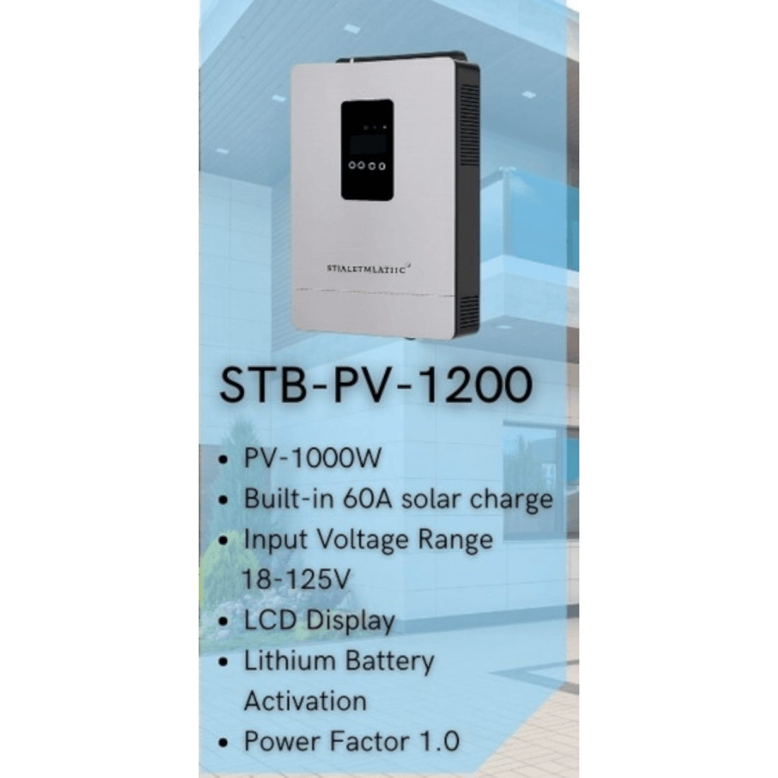 Stabimatic Solar Inverter 1.2kw PV1200 - 2 Panel Supported - Zam Zam Store