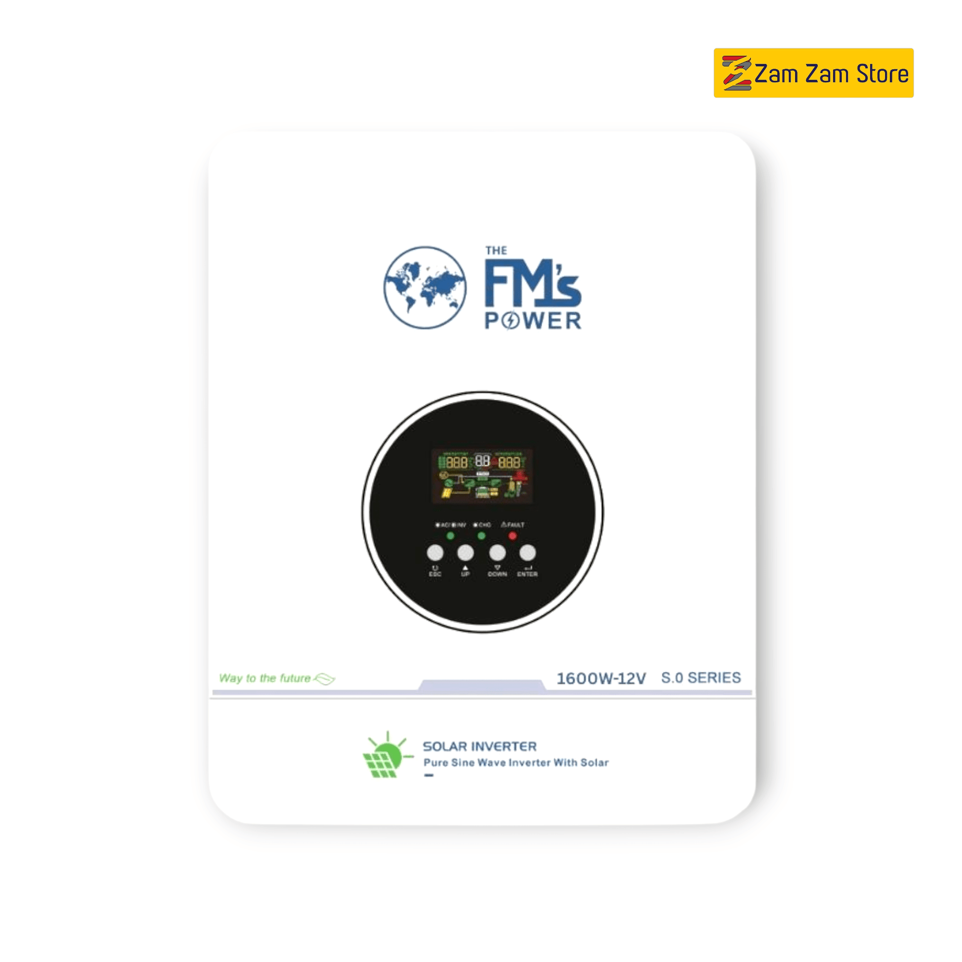 The FMs Power – 1600 Watt Hybrid Inverter 12v - 2-4 Panel support - Zam Zam Store