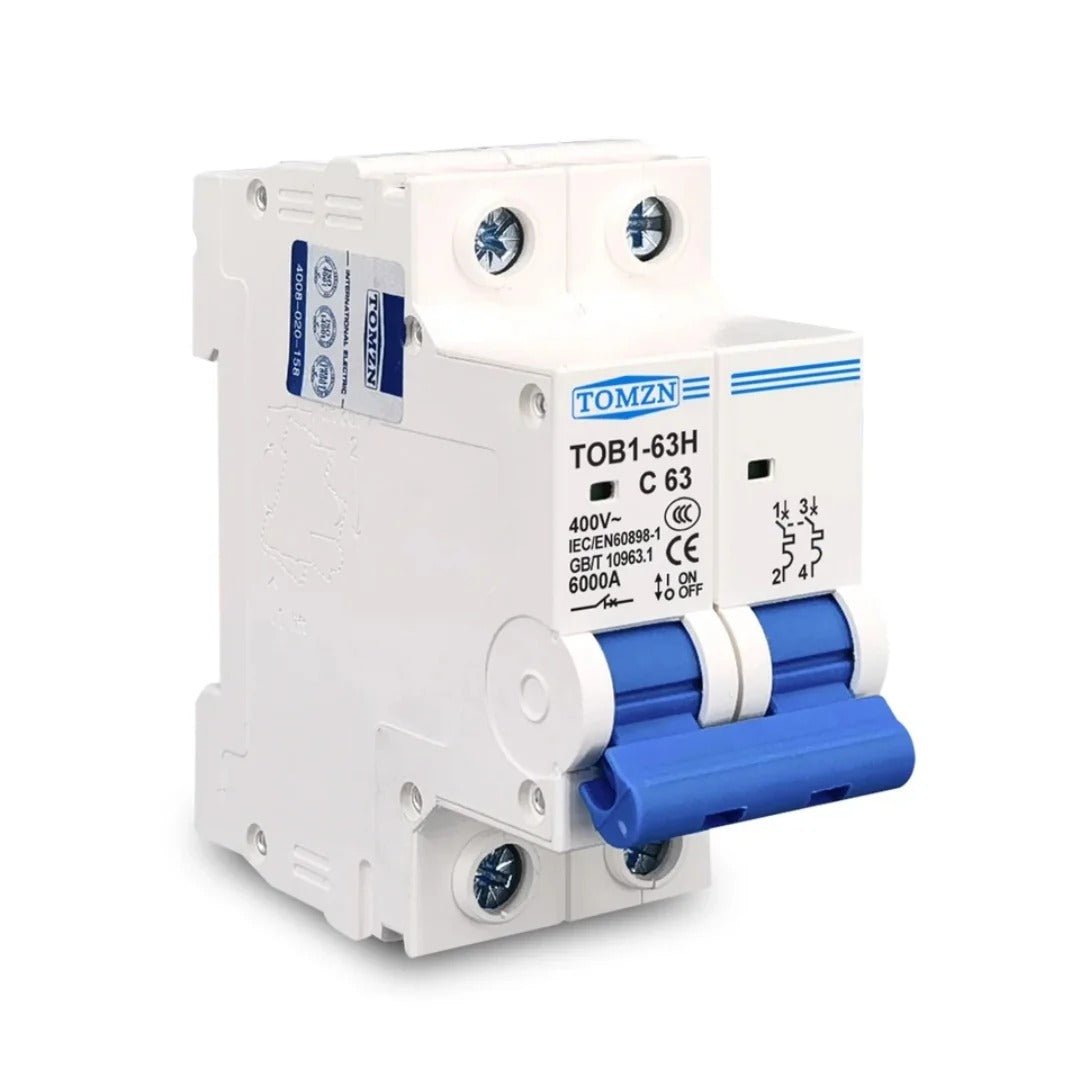 Tomzn 2P AC MCB Circuit Breaker | C Type 230/400V - Zam Zam Store