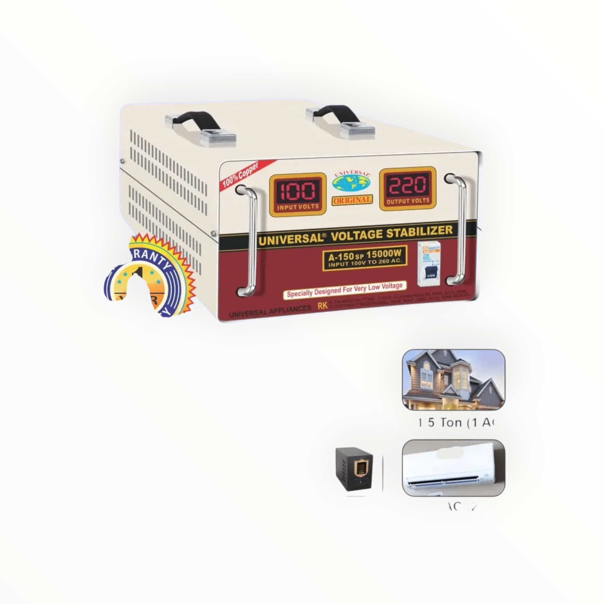 Universal Voltage Stabilzer 15000 watt - Zam Zam Store