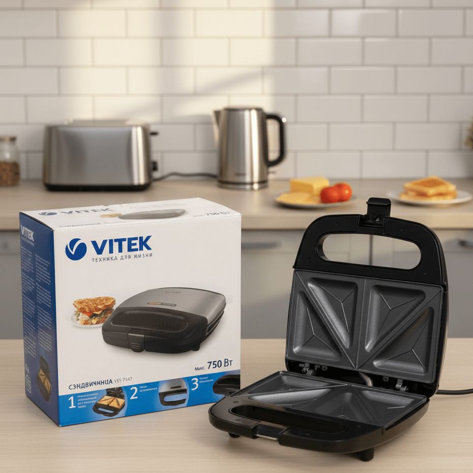 Vitek VT‑7147 Sandwich Maker - 750W - Zam Zam Store