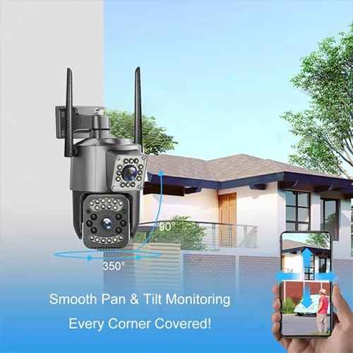 WiFi Dual Lens Outdoor PTZ Camera 2MP - Zam Zam Store