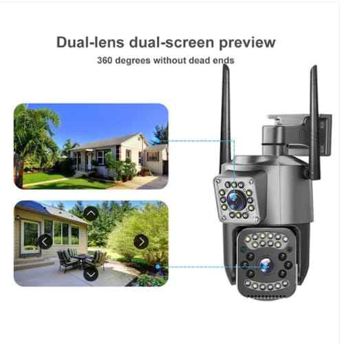 WiFi Dual Lens Outdoor PTZ Camera 2MP - Zam Zam Store