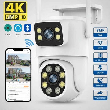 WiFi Dual Lens Outdoor PTZ Camera 2MP - Zam Zam Store