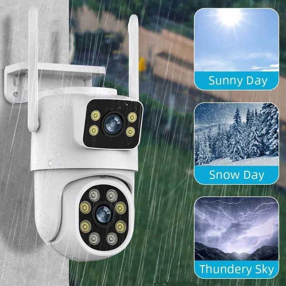 WiFi Dual Lens Outdoor PTZ Camera 2MP - Zam Zam Store