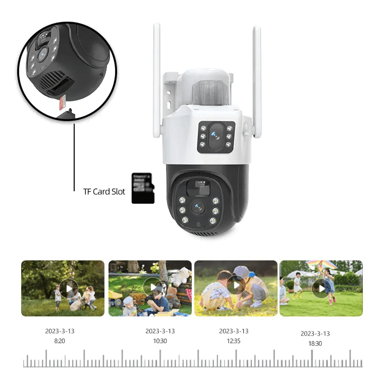 Wifi Dual Lens with Solar Panel and 4g Sim Supported - Zam Zam Store